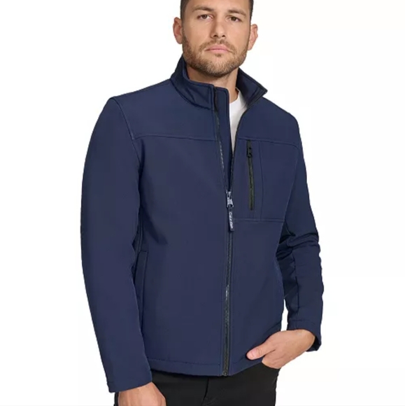 Calvin Klein men's navy blue jacket, water resistant size large Like New - Picture 1 of 15